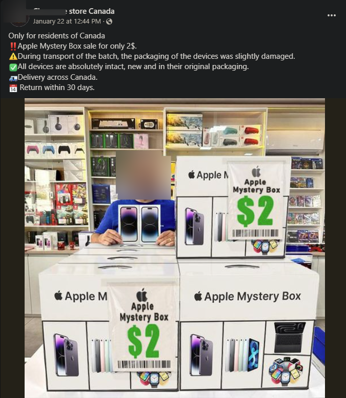 A person standing behind a box with a face on it

Description automatically generated