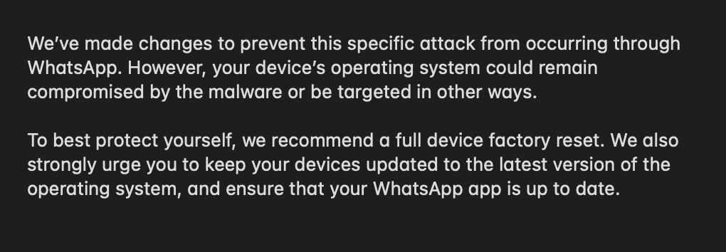 Notification to Users