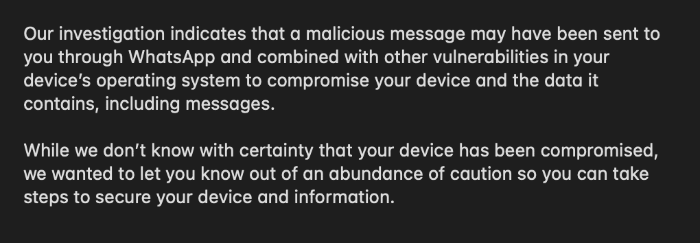 Notification to Users