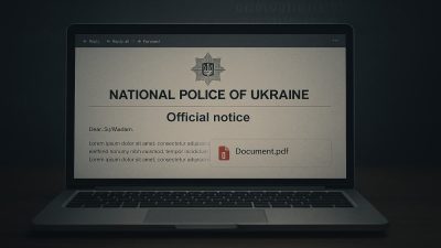 Fake Ukraine Police Notices Spread New Amatera Stealer and PureMiner