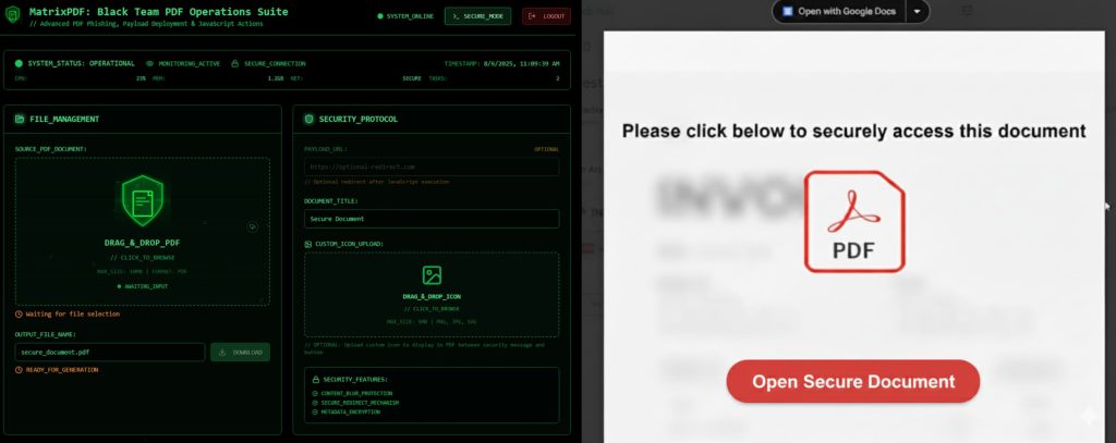 New Plug-and-Play Tools MatrixPDF and SpamGPT Make Phishing Simple for Everyone