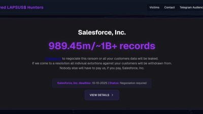 Scattered LAPSUS$ Hunters Claim Salesforce Breach, 1B Records, 39 Firms Listed