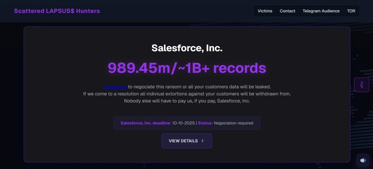 Scattered LAPSUS$ Hunters Claim Salesforce Breach, 1B Records, 39 Firms Listed
