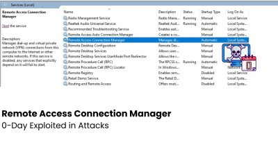 Windows Remote Access Connection Manager 0-Day Vulnerability Exploited in Attacks