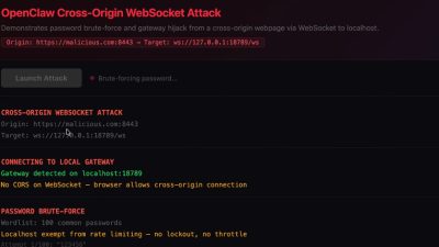 ClawJacked Flaw Lets Malicious Sites Hijack Local OpenClaw AI Agents via WebSocket